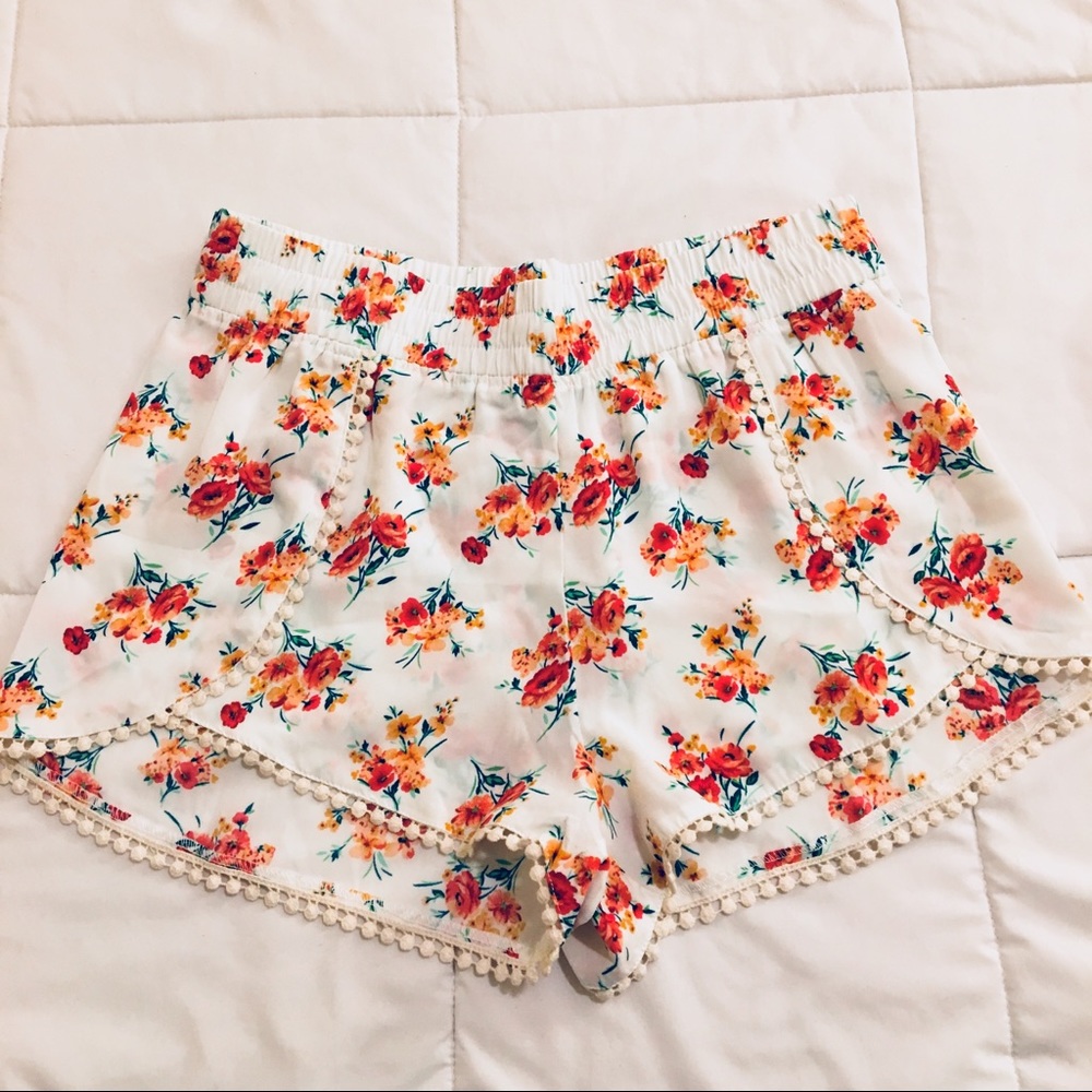 Large Floral Print Shorts *Brand New